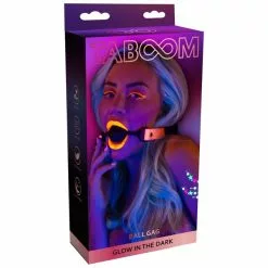 Bâillon Boule Phosphorescent GLOW PINK Taboom 40mm -Promos Colliers & Laisses Boutique baillon boule phosphorescent glow pink taboom 40mm 4
