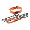 Collier-Laisse PUNK Orange 2 Collier-Laisse PUNK Orange -Promos Colliers & Laisses Boutique collier laisse punk orange