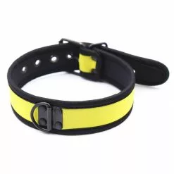 Kinky Puppy Collier PUPPY En Néoprène Jaune